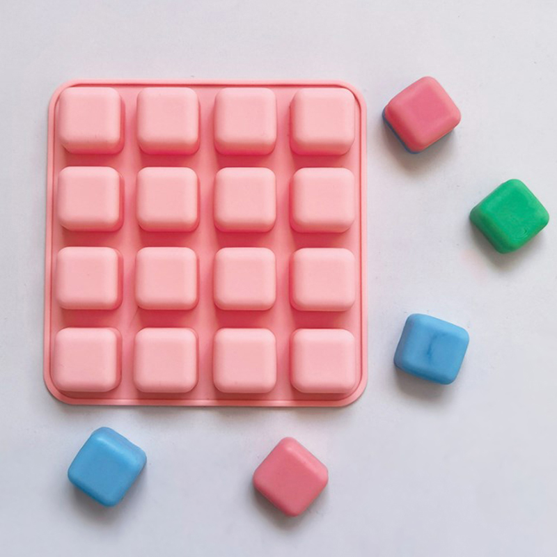 Soap Making Jelly - ● แม่พิมพ์ซิลิโคนสำหรับอบเค้กทรงสี่เหลี่ยม 16 ช่อง ใช้ทำเยลลี่ ช็อกโกแลต