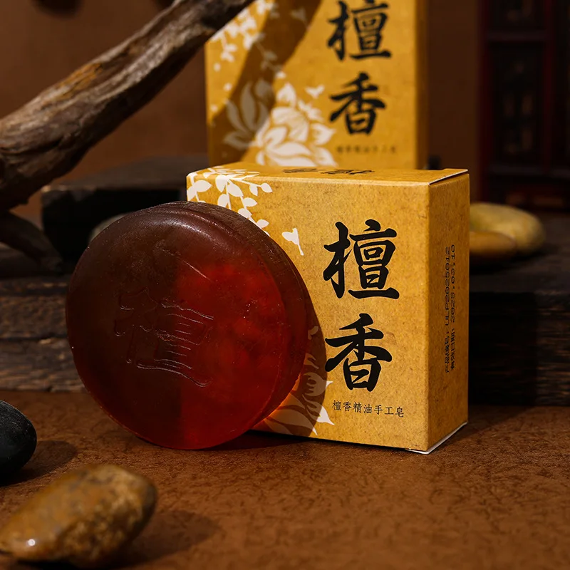 Essential Oil Soap - 1/3/5 ชิ้น 100 กรัม น้ำมันหอมระเหยไม้จันทน์จีน สบู่สมุนไพรที่มีประสิทธิภาพส่งเสริมการนอนหลับ