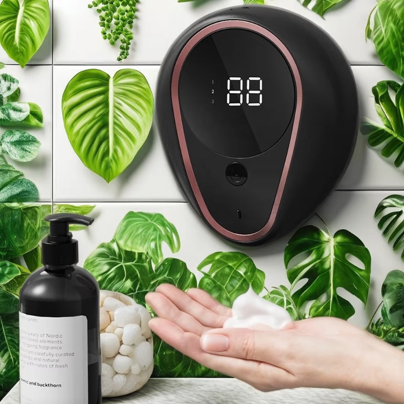 Soap Making Foam - เครื่องจ่ายสบู่อัจฉริยะขนาด 300 มล. แบบติดผนังพร้อมเซ็นเซอร์อัตโนมัติสำหรับห้องน้ำและห้องครัว