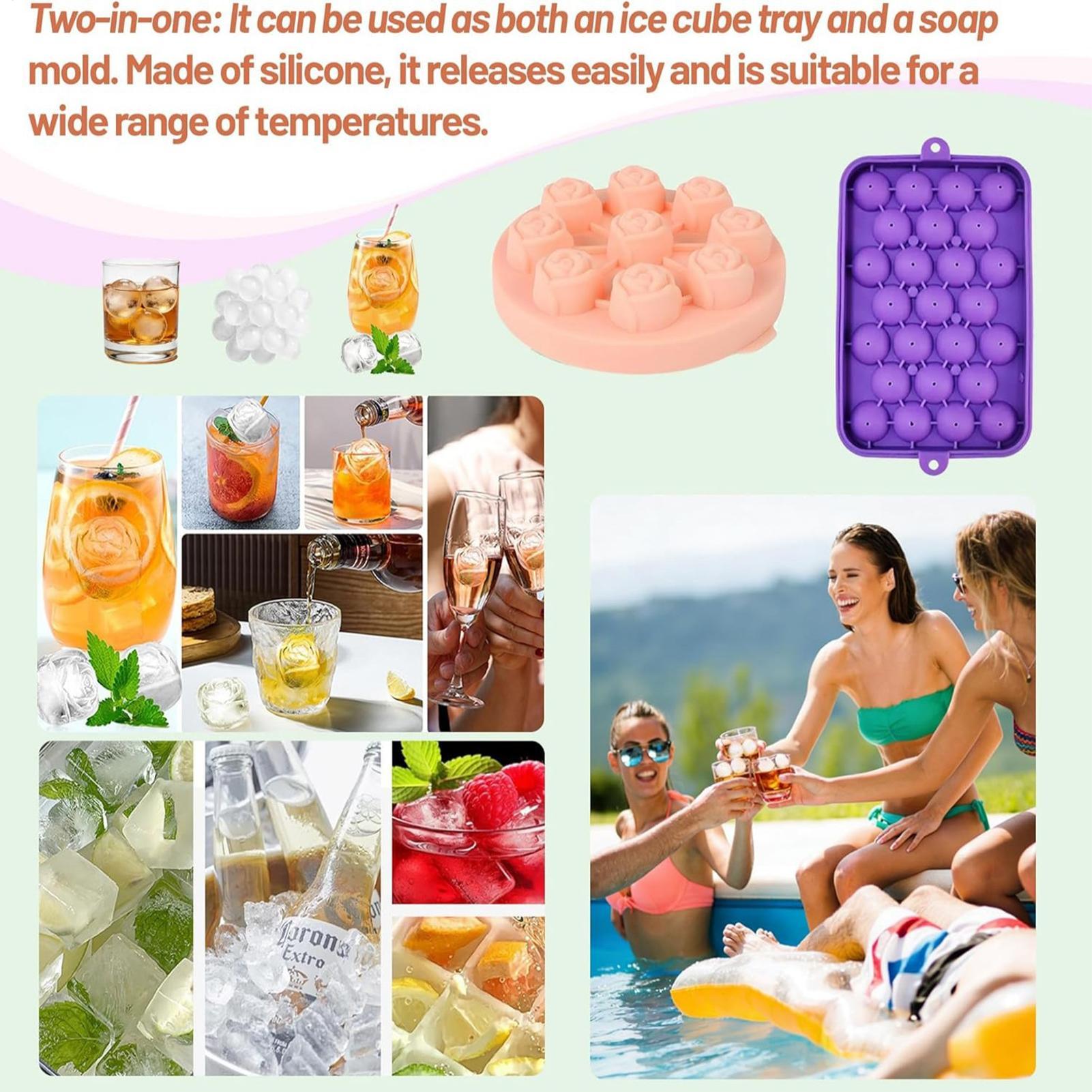 Soap Making Kit For Adults - ชุดทำสบู่สำหรับผู้ใหญ่ DIY พร้อมแม่พิมพ์เทียนรูปองุ่นและดอกไม้ พร้อมเชือก โบว์ ป้าย