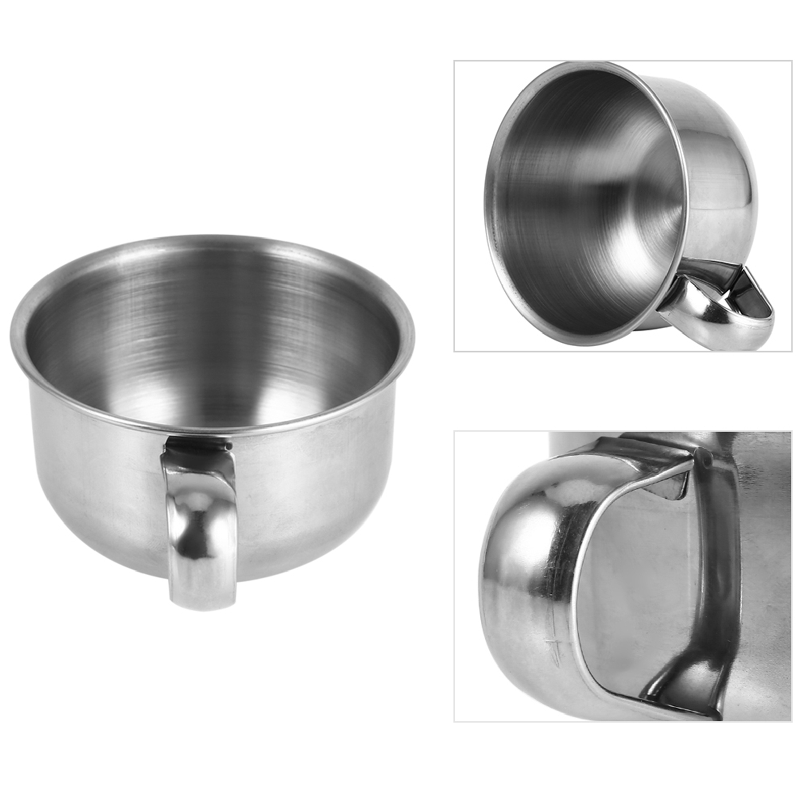 Soap Making Equipment - แก้วสบู่โกนหนวดสแตนเลสแบบใหม่ ถ้วยใส่โฟมทำความสะอาด สำหรับผู้ชาย แก้วโกนหนวด ถ้วยสแตนเลส