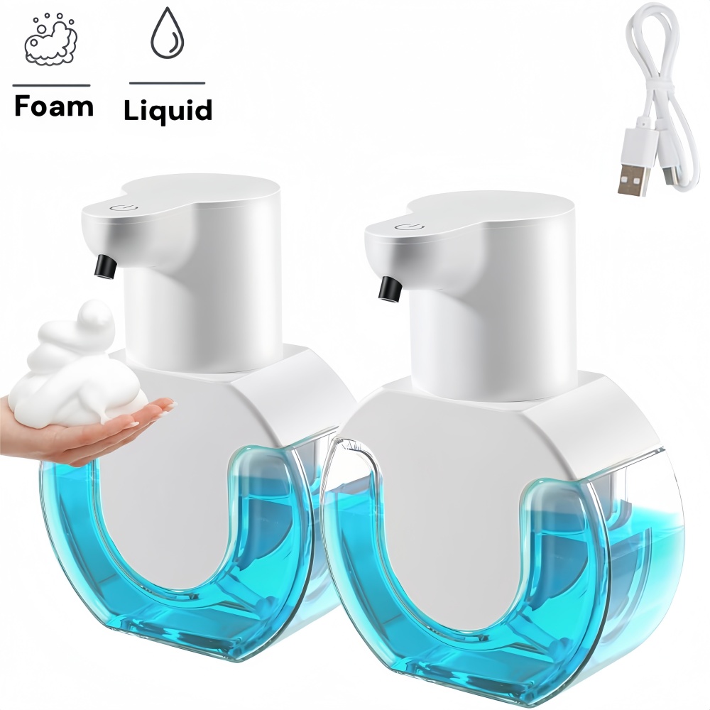 Soap Making Foam - เครื่องจ่ายสบู่อัตโนมัติ เซ็นเซอร์อินฟราเรด โฟมล้างมือ ยูเอสบี ชาร์จได้ เครื่องจ่ายสบู่โฟมสำหรับห้องน้ำ