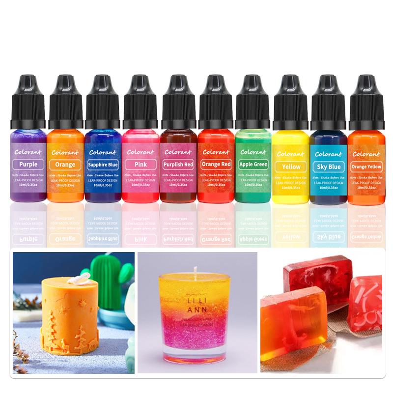 Soap Making Jelly - 20สี10มล. เทียนเม็ดสีขี้ผึ้งถั่วเหลืองขี้ผึ้งเจลลี่เทียนสีย้อมสบู่ย้อมสีแบบทำมืออุปกรณ์ย้อมทำเทียน