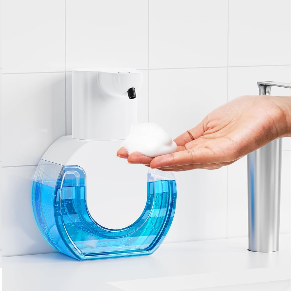 Soap Making Foam - เครื่องจ่ายสบู่เหลว/โฟมอัตโนมัติแบบอินฟราเรดอัจฉริยะ ขนาดใหญ่ 420 มล. แบบตั้งโต๊ะหรือติดผนัง กันน้ำระดับ