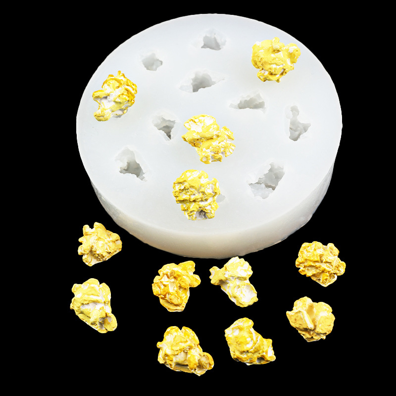 Soap Making Jelly - 12 หลุม PopCorn แม่พิมพ์ซิลิโคน Fondant ลูกอมช็อกโกแลตเยลลี่เค้กทําแม่พิมพ์