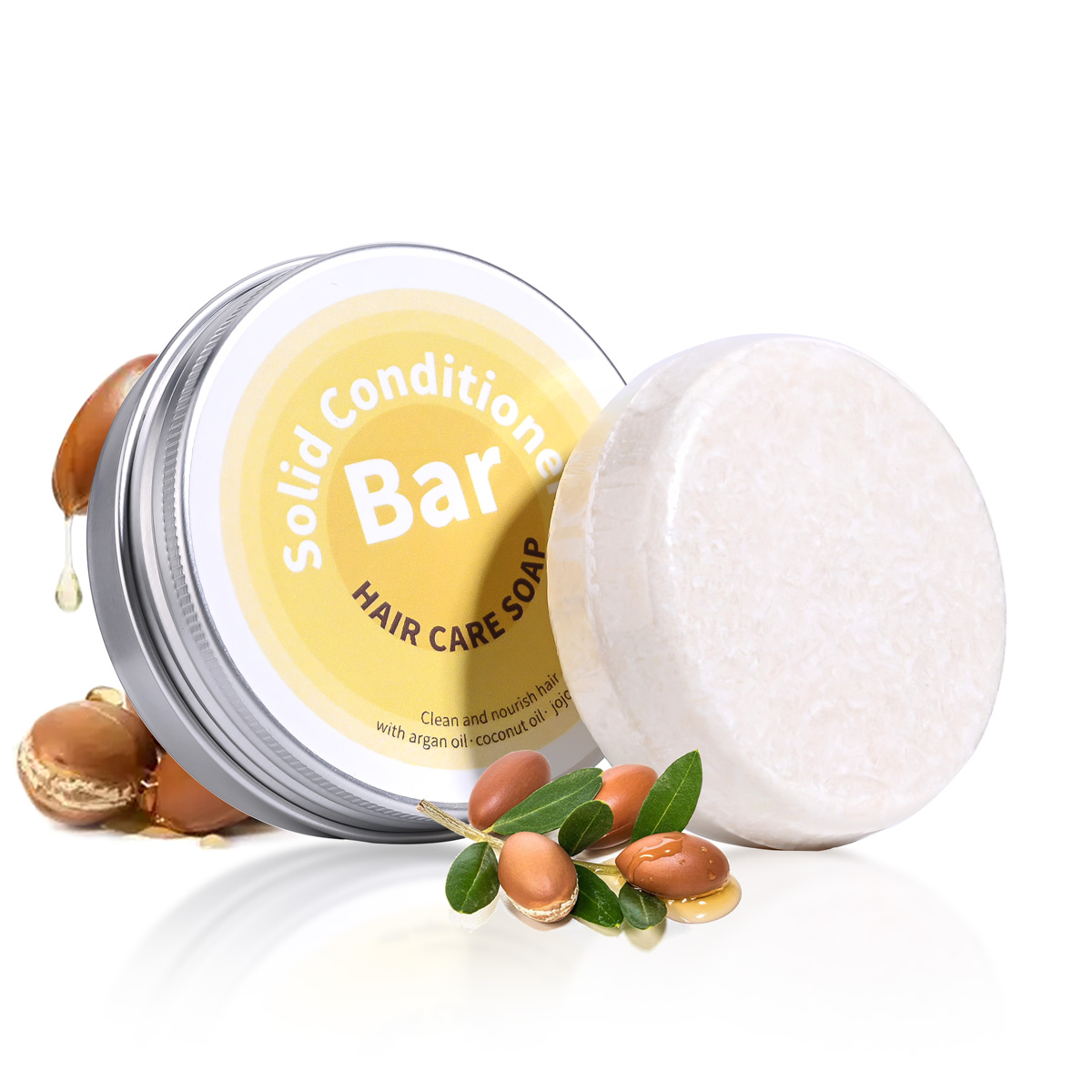 Essential Oil Soap - สบู่แชมพูบำรุงผมสูตรน้ำมันหอมระเหยจากพืช ผสมน้ำมันอาร์แกน น้ำมันมะพร้าว น้ำมันโจโจ้บา บำรุงล้ำลึก ใช้ร่วมกับแชมพู