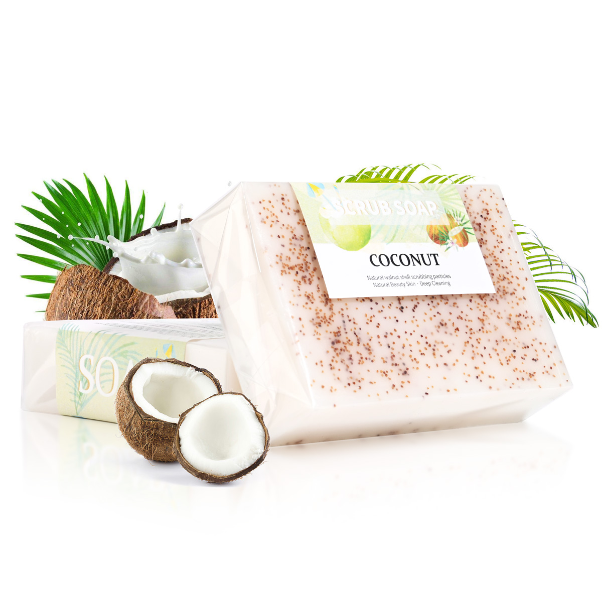Essential Oil Soap - สบู่กะทิธรรมชาติ M+ ผสมอนุภาคฝ้า น้ำมันหอมระเหยไวท์เทนนิ่ง สบู่ทำมือ บำรุงผิวมือ