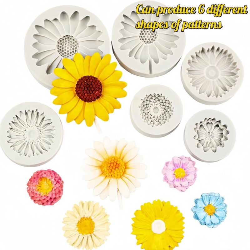 6 ชิ้น，แม่พิมพ์ซิลิโคนลายดอกทา - Soap Making Molds บทวิจารณ์และราคา
