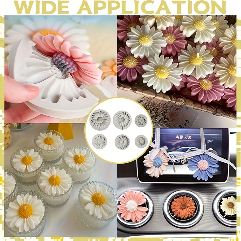 6 ชิ้น，แม่พิมพ์ซิลิโคนลายดอกทา - Soap Making Molds บทวิจารณ์และราคา