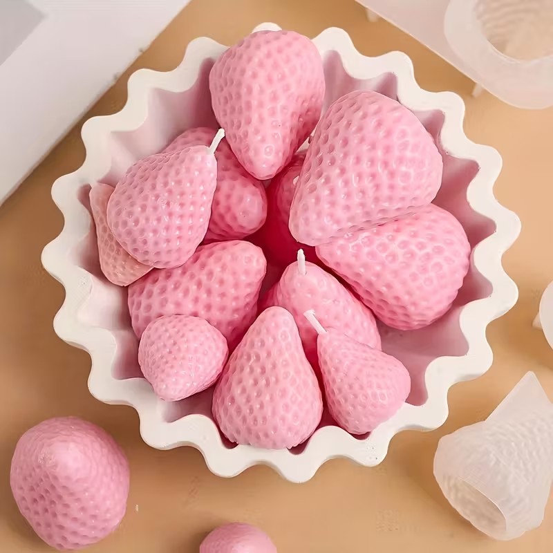 แม่พิมพ์เทียนซิลิโคนรูปสตรอว์เ - Soap Making Molds บทวิจารณ์และราคา