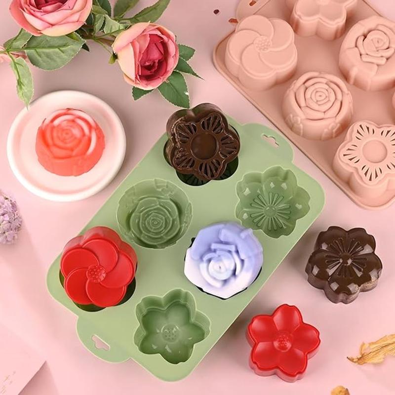 แม่พิมพ์ซิลิโคนรูปดอกไม้ SU, 6 - Soap Making Jelly บทวิจารณ์และราคา