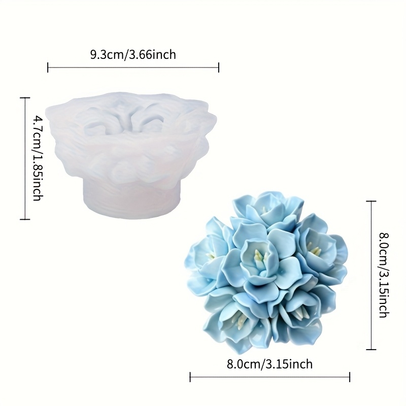 แม่พิมพ์ซิลิโคนเทียนดอกไฮเดรนเ - Soap Making Molds บทวิจารณ์และราคา