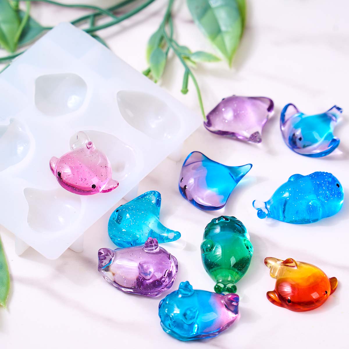 แม่พิมพ์ซิลิโคนรูปปลากระเบน 3  - Soap Making Molds บทวิจารณ์และราคา