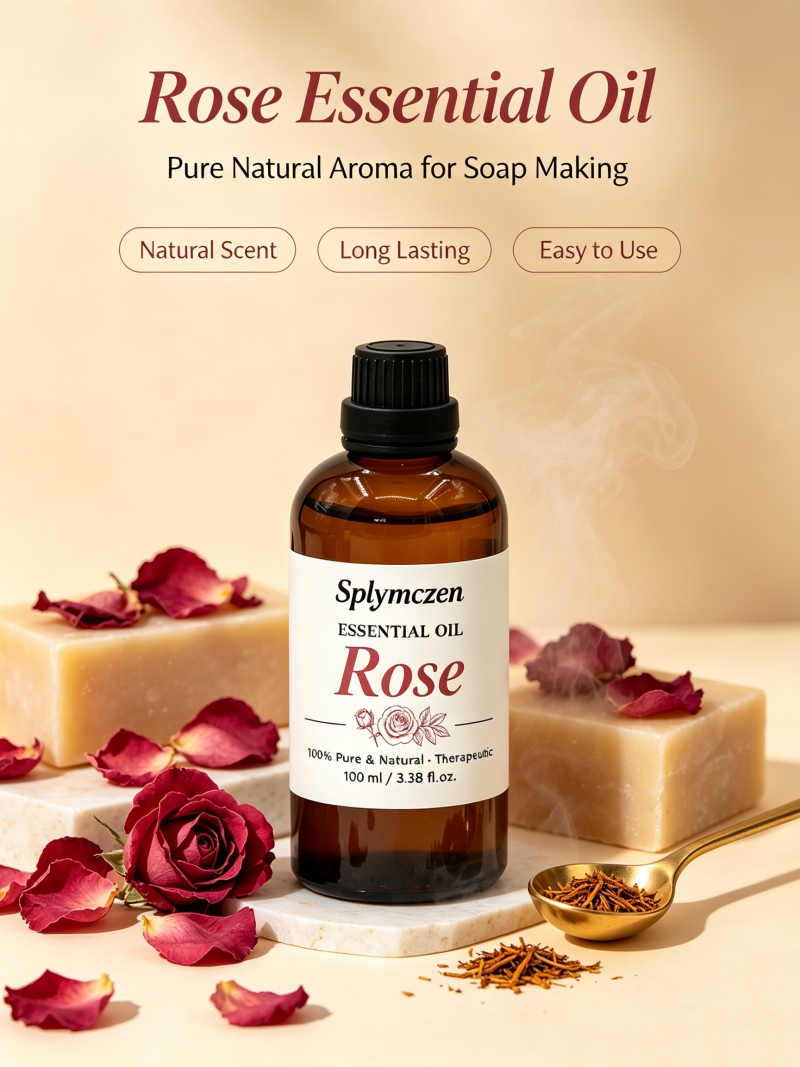 Splymczen น้ำมันหอมกลิ่นกุหลาบ - Essential Oil Soap บทวิจารณ์และราคา