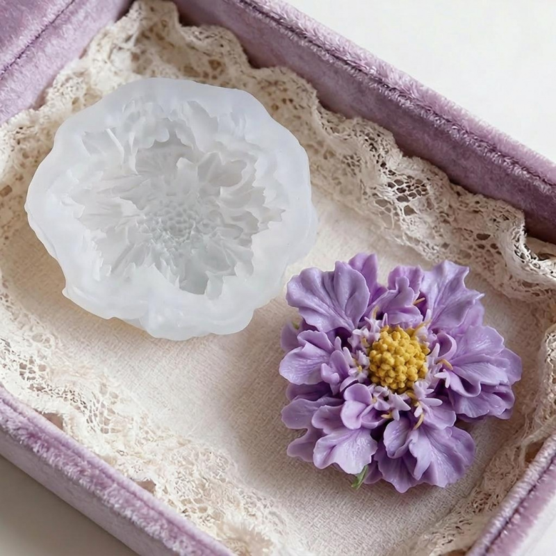 แม่พิมพ์ซิลิโคนรูปดอกไม้สีฟ้าแ - Soap Making Molds บทวิจารณ์และราคา