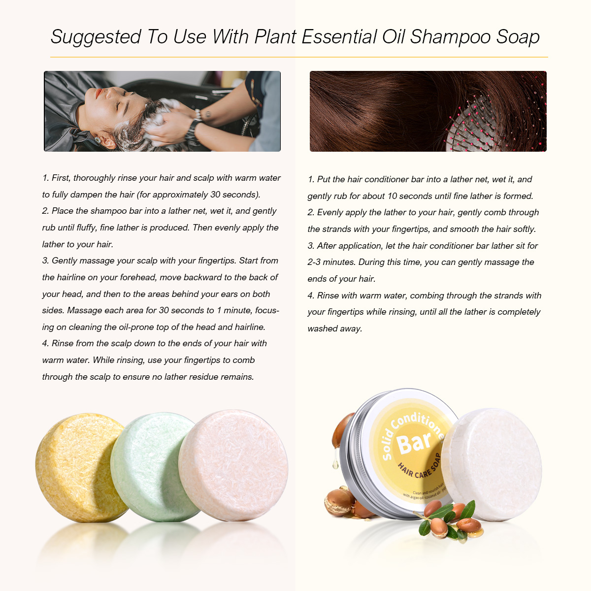 สบู่แชมพูบำรุงผมสูตรน้ำมันหอมร - Essential Oil Soap บทวิจารณ์และราคา